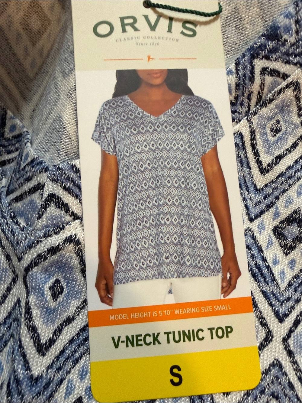 Orvis Women’s V-Neck Tunic Top size S, M, NWT - Picture 1 of 7